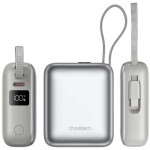 УМБ Choetech 10000mAh 35W PD3.0 USB-C In/Out, LED Display, with buid-in type-C cabel сіра УМБ Choetech 10000mAh 35W PD3.0 USB-C In/Out, LED Display, with buid-in type-C cabel сіра