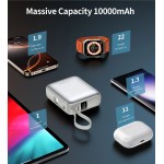 УМБ Choetech 10000mAh 35W PD3.0 USB-C In/Out, LED Display, with buid-in type-C cabel сіра УМБ Choetech 10000mAh 35W PD3.0 USB-C In/Out, LED Display, with buid-in type-C cabel сіра