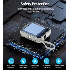 УМБ Choetech 10000mAh 35W PD3.0 USB-C In/Out, LED Display, with buid-in type-C cabel сіра