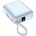 УМБ Choetech 10000mAh 35W PD3.0 USB-C In/Out, with buid-in type-C cabel  голуба