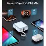 УМБ Choetech 10000mAh 35W PD3.0 USB-C In/Out, with buid-in type-C cabel голуба УМБ Choetech 10000mAh 35W PD3.0 USB-C In/Out, with buid-in type-C cabel голуба