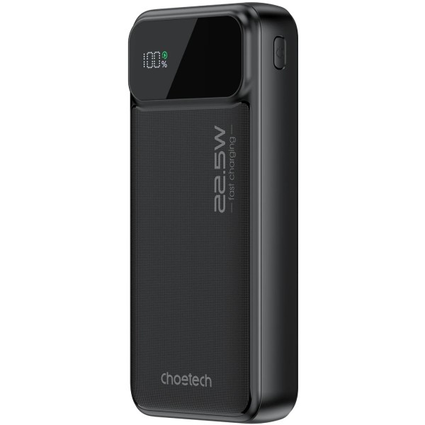 УМБ Choetech 20000mAh 22.5W PD,QC3.0 2USB-A+USB-C In/Out Black
