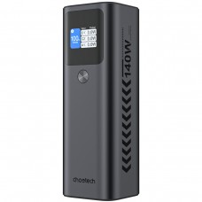 УМБ Choetech 27000mAh 140W PD5.0,QC3.0, USB-A, 2xUSB-C In/Out, TFT Display, black УМБ Choetech 27000mAh 140W PD5.0,QC3.0, USB-A, 2xUSB-C In/Out, TFT Display, black