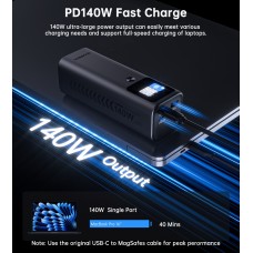УМБ Choetech 27000mAh 140W PD5.0,QC3.0, USB-A, 2xUSB-C In/Out, TFT Display, black УМБ Choetech 27000mAh 140W PD5.0,QC3.0, USB-A, 2xUSB-C In/Out, TFT Display, black