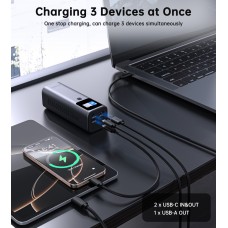 УМБ Choetech 27000mAh 140W PD5.0,QC3.0, USB-A, 2xUSB-C In/Out, TFT Display, black УМБ Choetech 27000mAh 140W PD5.0,QC3.0, USB-A, 2xUSB-C In/Out, TFT Display, black