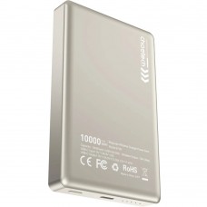 УМБ Choetech Magnetic Wireless 10000mAh 20W PD Qi-15W  USB-C In/Out, тонкий, Beige