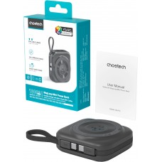 УМБ Choetech Magnetic Wireless 10000mAh 22,5W PD USB-A,USB-C,build USB-C,Apple Watch charger