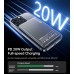 УМБ Choetech Magnetic Wireless 5000mAh 20W PD Qi-15W  USB-C In/Out, тонкий, чорний