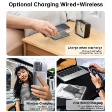 УМБ Choetech Magnetic Wireless 5000mAh 20W PD Qi-15W  USB-C In/Out, тонкий, чорний