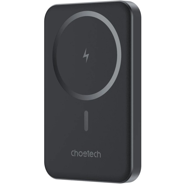 УМБ Choetech Magnetic Wireless 5000mAh 20W PD Qi-15W USB-C In/Out, тонкий, Black