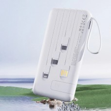 УМБ Dudao 10000mAh K11 10W USB-A,USB-C,microUSB, with USB-A/USB-C/Lightning/MicroUSB cables White
