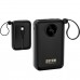 УМБ Dudao 20000mAh K14+ 22,5W PD,QC USB-A,USB-C In/Out,with built-in USB-C/Lightning cables Black