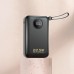УМБ Dudao 20000mAh K14+ 22,5W PD,QC USB-A,USB-C In/Out,with built-in USB-C/Lightning cables Black