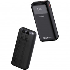 УМБ Dudao 20000mAh K15 Pro 22,5W PD USB-A,USB-C In/Out,with built-in USB-C/Lightning cables Black