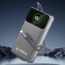 УМБ Dudao 20000mAh K31 Pro 45W PD,QC USB-A,USB-C In/Out,with built-in USB-C/Lightning cables Gray