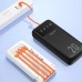 УМБ Dudao 20000mAh K6Pro+ 10W USB-A,USB-C In/Out,with USB-C/Lightning/MicroUSB/USB-A  cables Black