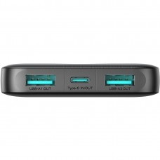УМБ Joyroom 10000mAh 12W 2xUSB-A, USB-C In/Out, Black (JR-PBF12)