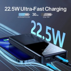 УМБ Joyroom 10000mAh 22,5W PD,QC3.0, 2xUSB-A, USB-C In/Out, Micro USB in,  Black