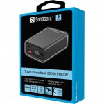 УМБ Sandberg 20000mAh 65W PD,QC3.0, USB-A , USB-C In/Out кабель 100W 0.5m УМБ Sandberg 20000mAh 65W PD,QC3.0, USB-A , USB-C In/Out кабель 100W 0.5m