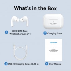 Навушники TWS Vention Elf Earbuds ECHO LITE E11 White