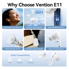 Навушники TWS Vention Elf Earbuds ECHO LITE E11 White