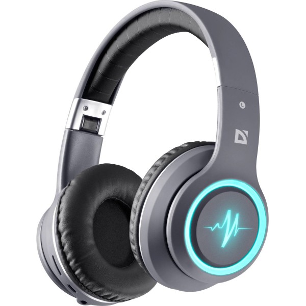 Гарнітура Defender FreeMotion B571, Bluetooth+3,5мм, LED, Gray