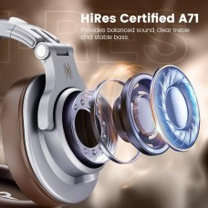 Гарнітура OneOdio A71, 3,5мм/6,35мм, Silver Brown