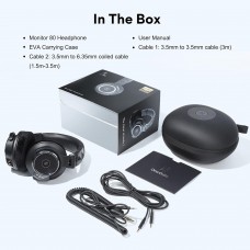 Гарнітура OneOdio Monitor 80, 3,5мм/6,35мм, з кейсом, Black