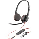 Гарнітура Poly BlackWire C3225 USB-C HS Stereo +3.5mm Plug +USB-C/A Adapter (Bulk) Гарнітура Poly BlackWire C3225 USB-C HS Stereo +3.5mm Plug +USB-C/A Adapter (Bulk)