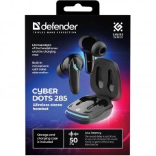 Гарнітура TWS ігрова Defender CyberDots 285 Bluetooth чорна