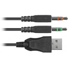 Ігрова гарнітура Defender Dexter RGB, кабель 2.2 м, чорна