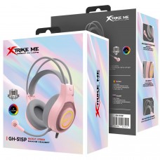 Ігрова гарнітура XTRIKE ME GH-515, USB+3.5мм, 7 режимів RGB, кабель 2м, рожева Ігрова гарнітура XTRIKE ME GH-515, USB+3.5мм, 7 режимів RGB, кабель 2м, рожева