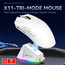 Мишка Attack Shark X11 Wireless/Bluetooth 22000dpi. (PAW3311) 6кн. White (X11W_AS)
