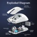 Мишка Attack Shark X11 Wireless/Bluetooth 22000dpi. (PAW3311) 6кн. White (X11W_AS)