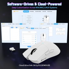 Мишка Attack Shark X11SE Wireless/Bluetooth 22000dpi. (PAW3311) 6кн. White (X11SEW_AS)