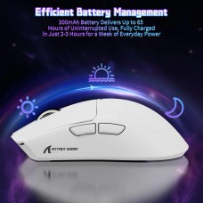 Мишка Attack Shark X11SE Wireless/Bluetooth 22000dpi. (PAW3311) 6кн. White (X11SEW_AS)