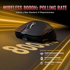 Мишка Attack Shark X8 ULTRA Wireless/Bluetooth 42000dpi. (PAW3950MAX) 6кн. Black (X8ULTRAB_AS)
