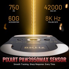 Мишка Attack Shark X8 ULTRA Wireless/Bluetooth 42000dpi. (PAW3950MAX) 6кн. Black (X8ULTRAB_AS)