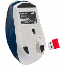 Мишка Defender Dila MM-282 бездротова 5 кн. 1800 dpi 500 мАh чорна (52282)