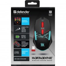 Мишка Defender Horrodine GM-237 бездротова ігрова 6кн. 3200 dpi. 320 mAh чорна (52237)