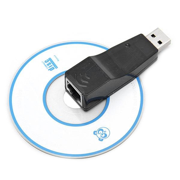 Перехідник USB 2.0 Type-A Ethernet RJ45 100Mb чорний RTL (B00245)