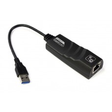 Перехідник USB 3.0 Type-A Ethernet RJ45 1000Mb Realtek RTL чорний (B00365) Перехідник USB 3.0 Type-A Ethernet RJ45 1000Mb Realtek RTL чорний (B00365)