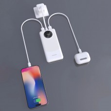 УМБ Dudao 10000mAh K12 22 5W PD QC 2xUSB-A USB-C In/Out White (6976625333875)