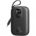 УМБ Joyroom 10000mAh 22 5W PD QC USB-A USB-C In/Out with built-in USB-C cable Black (JR-PBF17)