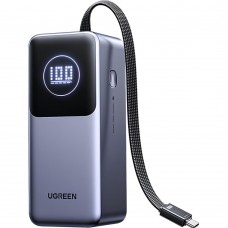 УМБ Ugreen 20000mAh 130W PD/QC USB-A USB-С In/Out with built-in USB-C cable (PB723) Gray (55365B)