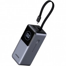 УМБ Ugreen 20000mAh 130W PD/QC USB-A USB-С In/Out with built-in USB-C cable (PB723) Gray (55365B)