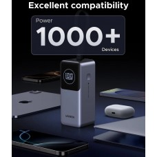 УМБ Ugreen 20000mAh 130W PD/QC USB-A USB-С In/Out with built-in USB-C cable (PB723) Gray (55365B)