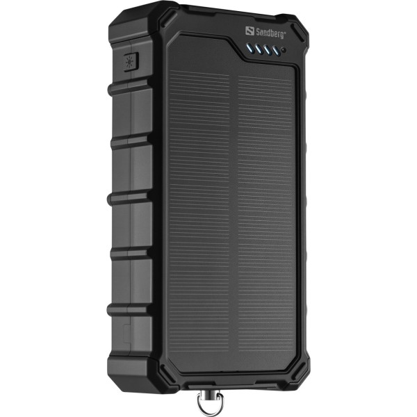 УМБ сонячна Sandberg 20000mAh 22 5W PD Solar Powerbank CampLED USB-A 2xUSB-C In/Out Powerful light (421-24)