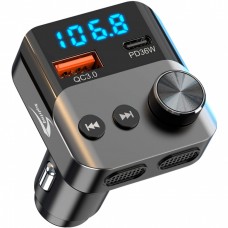 Аавтомобільний FM-трансміттер Aspiring Wave 13 54W PD LED/Bluetooth/QC3.0 USB-C 36W (TC-WA13)