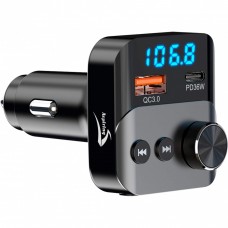 Аавтомобільний FM-трансміттер Aspiring Wave 13 54W PD LED/Bluetooth/QC3.0 USB-C 36W (TC-WA13)